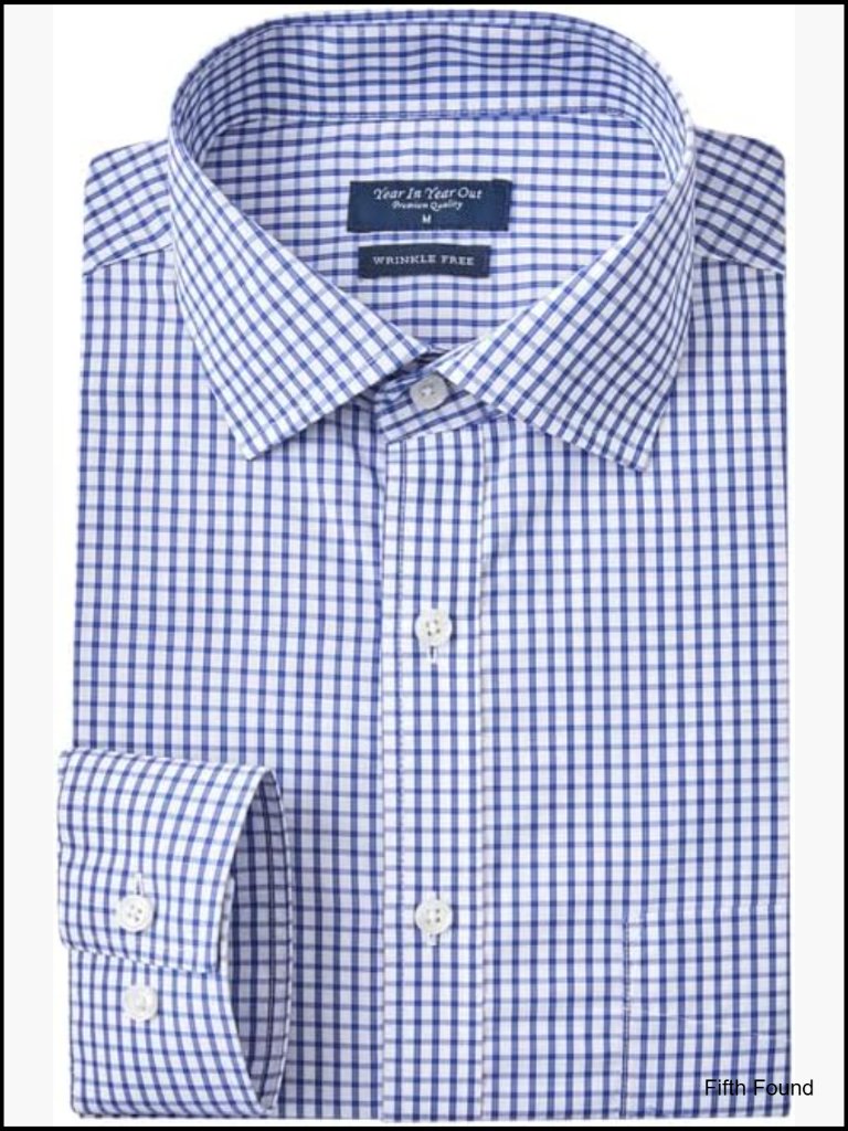 Wrinkle Free Dress Shirt Regular Fit Long Sleeve Button Down